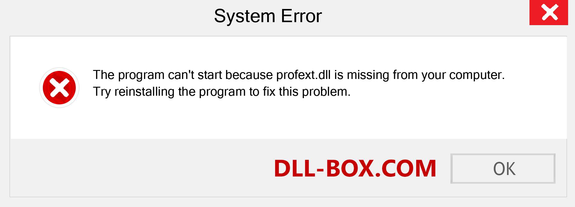 profext.dll file is missing?. Download for Windows 7, 8, 10 - Fix  profext dll Missing Error on Windows, photos, images